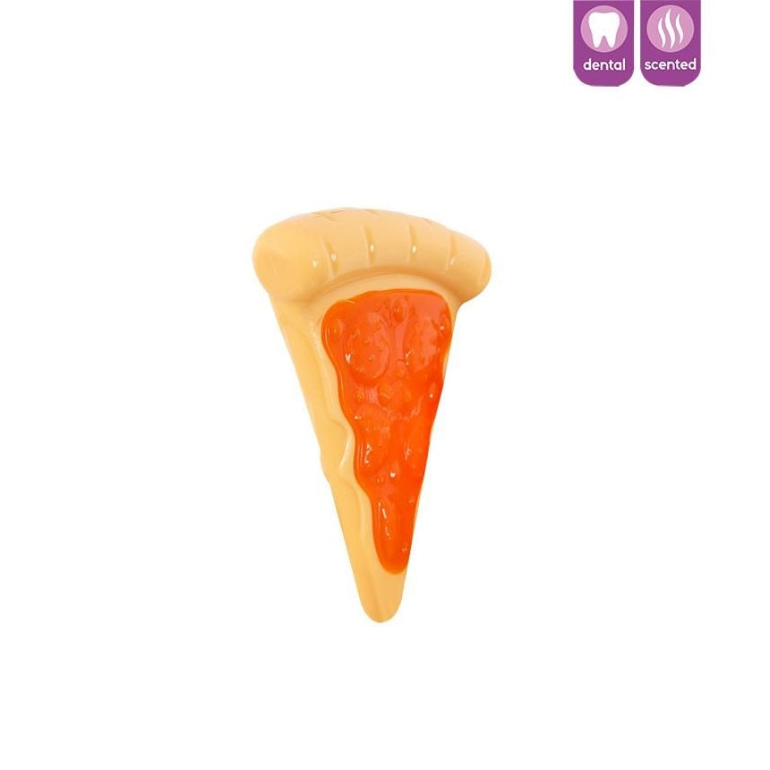 RSW Smart Choice Chicken Scented Rubber Dental Toy for Dogs Assorted Colours Pack of 1 SC1638 | Assorted 3 Designs Pizza-Waffle and Donut | For Dental Hygiene | Robust Rubber and Durable Nylon | Chicken Scent to Encourage Play