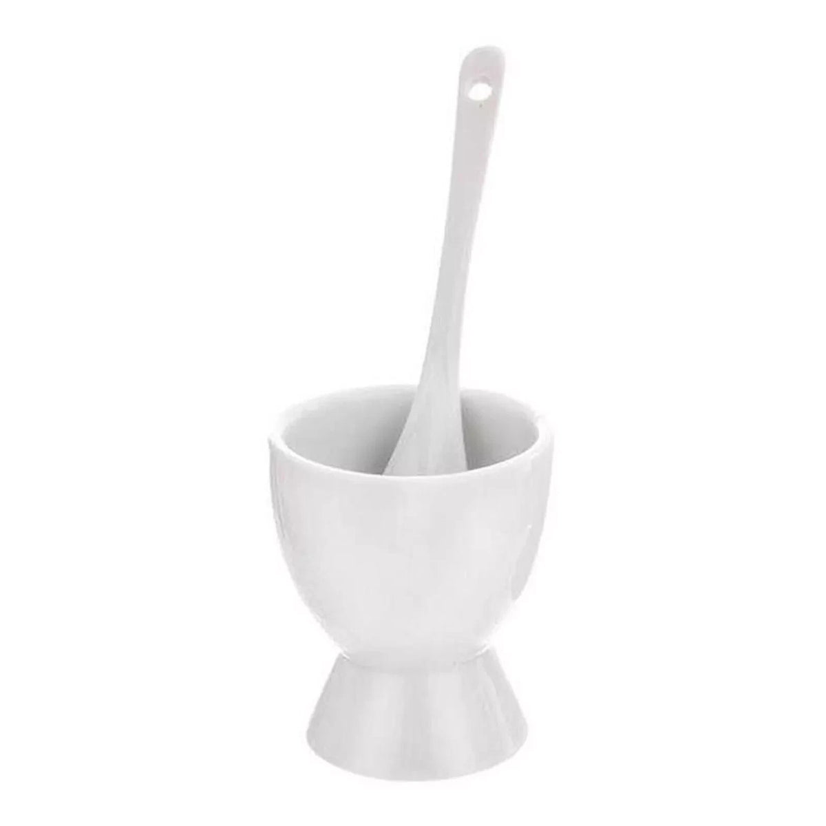 Excellent Houseware Egg Cups and Spoons Set White 8-Piece 101004860