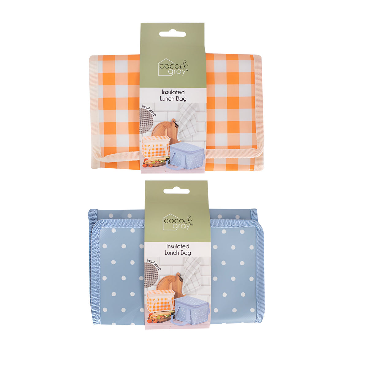 RSW Coco and Gray Insulated Lunch Bag Assorted 21cm x 14cm x 15cm Pack of 1 AM0078