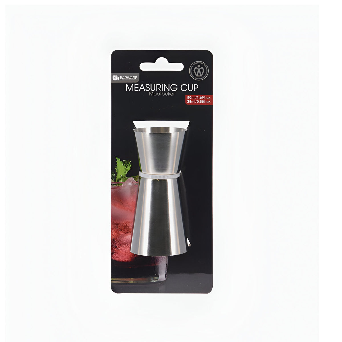 Excellent Houseware Stainless Steel Measuring Cup Silver 25ml and 50ml CY4655220