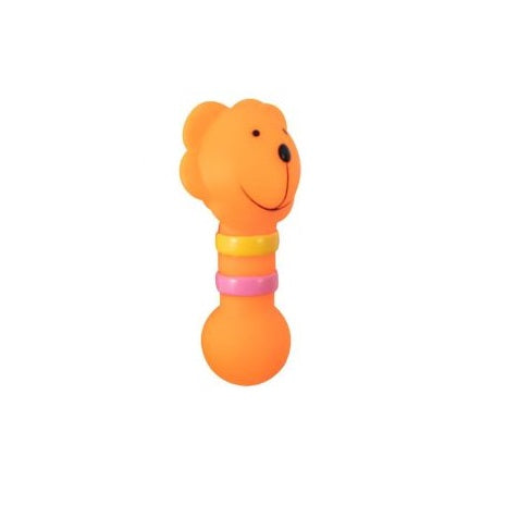 World of Pets Vinyl Animal Baton Toy with Squeaker Assorted Colours 6.5cm x 4.5cm x 13.5cm Pack of 1 WP1464 | Durable and Lightweight | Promotes Dental Hygiene | Great for Games of Throw and Fetch | 3 Assorted Designs Lion-Pig and Giraffe