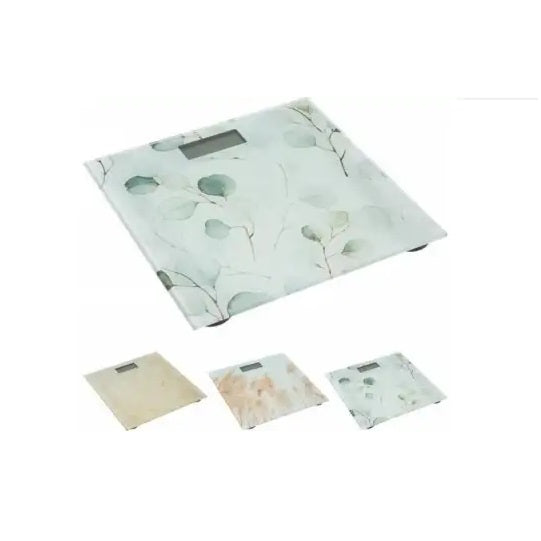 Bathroom Solutions Personal Glass Scale Assorted Colours 28cm x 28cm YN1200200 | Max 180Kg | LCD Display with Backlight