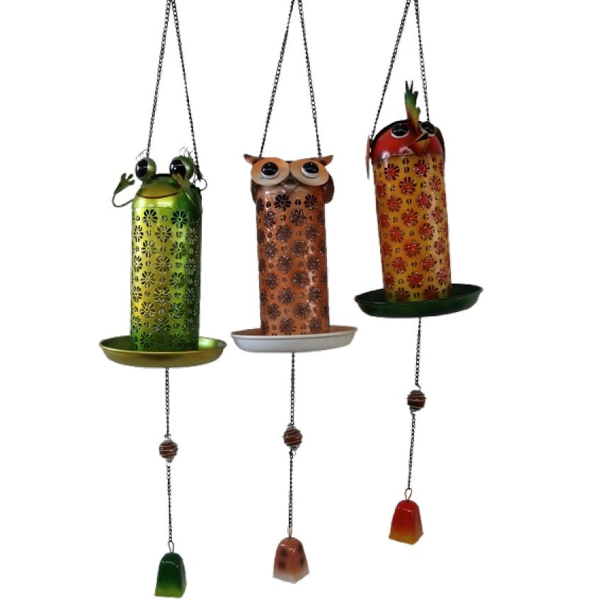 Pro Garden LED Metal Bird Feeder with Hanger Assorted Colours 75cm 573000100