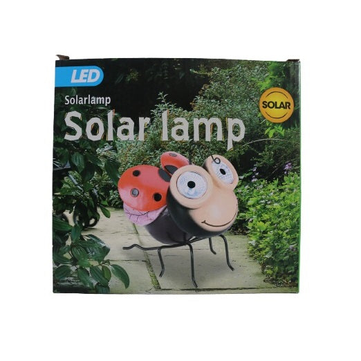 ProGarden Solar Ladybug LED Garden Ornament Assorted Colours 20cm x 11.5cm x 19.5cm Pack of 1 252213440 | Outdoor Decorative Light | Bug Light with 2x LED Eyes | For Garden-Patio or Lawn Decor