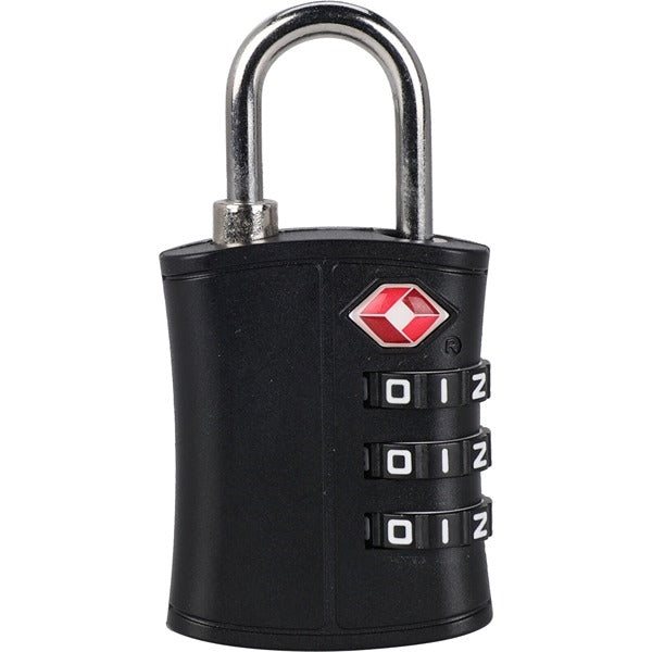 Proworld TSA Approved 3-Digit Combination Padlock Black DG2000010 | Resettable Luggage Lock for Travel | Secure Suitcase-Backpack and Baggage Lock