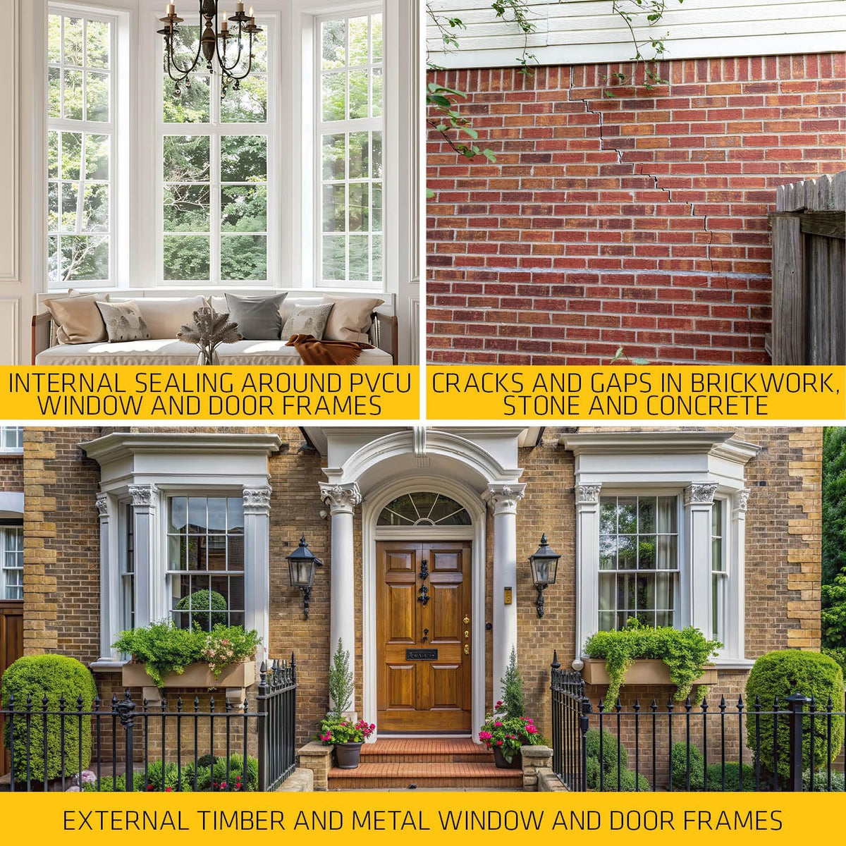 Everbuild External Frame Sealant White 290ml EXTWE | For Sealing Around Timber and Aluminium Windows and Door Frames | Weatherproof | Remains Flexible | Overpaintable