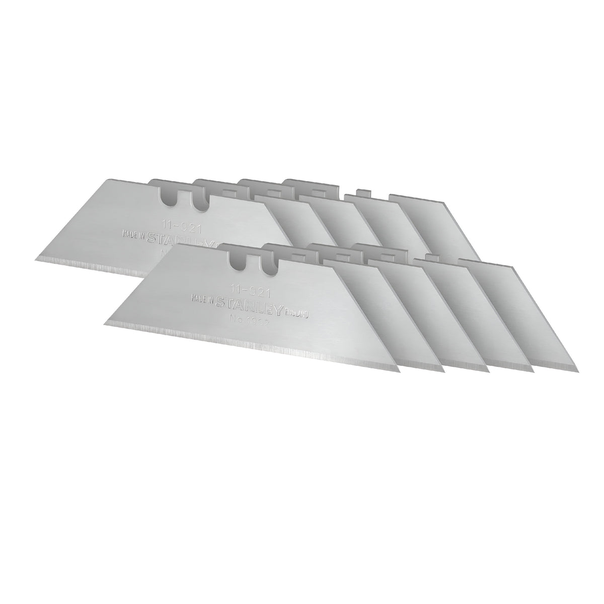 Stanley Heavy Duty Utility Knife Blades With Dispenser Metallic Silver Pack of 10 211921