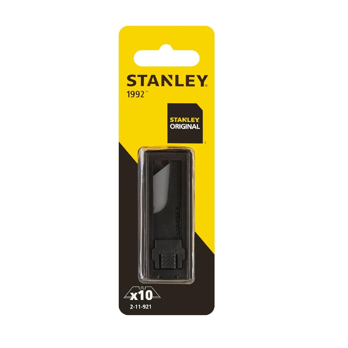 Stanley Heavy Duty Utility Knife Blades With Dispenser Metallic Silver Pack of 10 211921