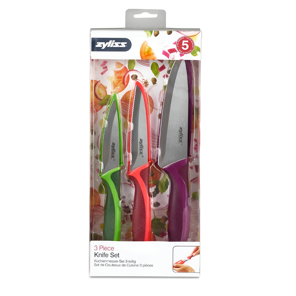 Zyliss Knife Set Multicolour Pack of 3 E72404