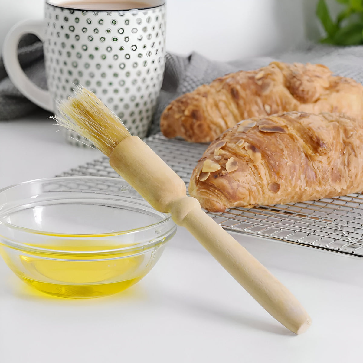 Apollo Wooden Pastry Brush Beige 18cm Pack of 1 8493