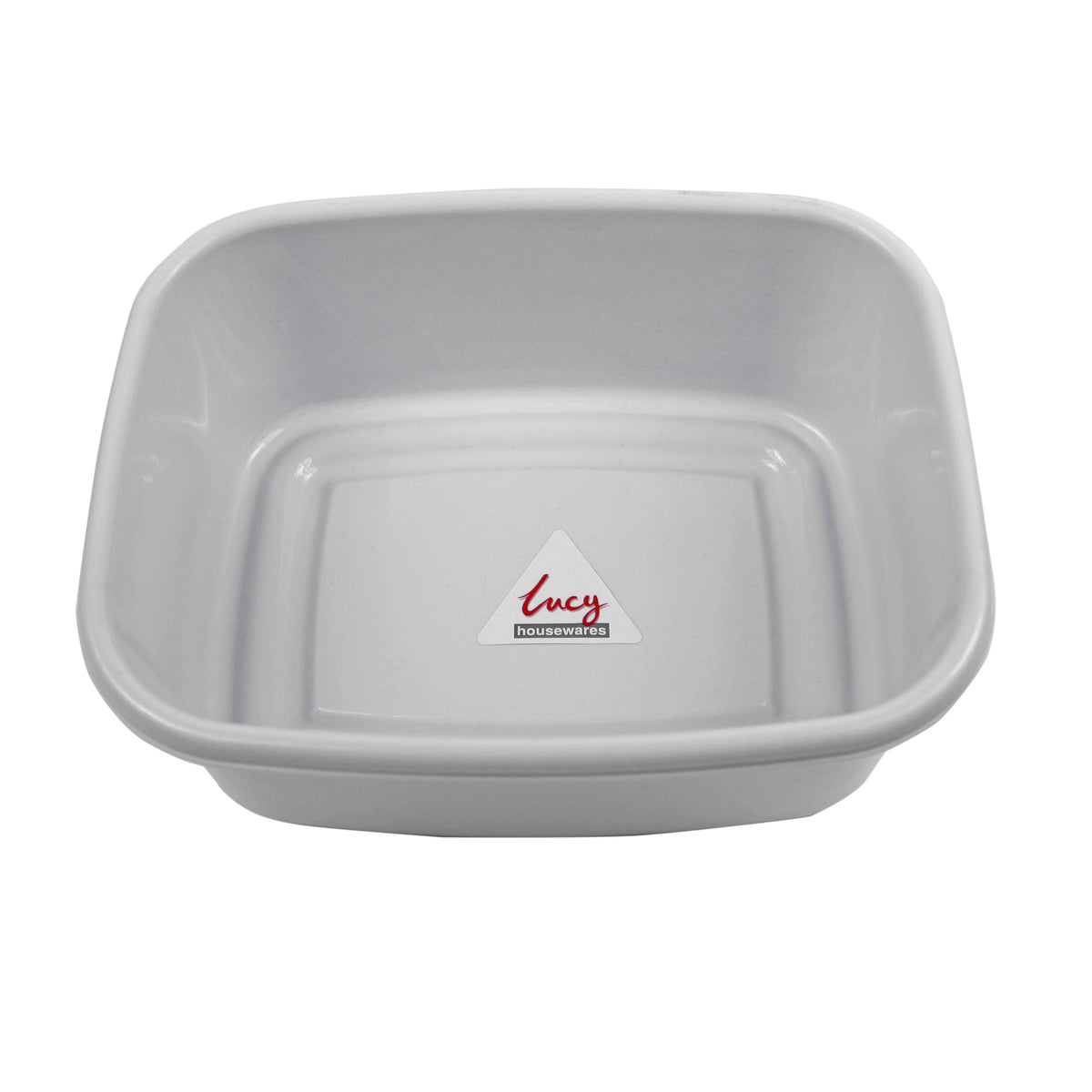 Lucy Housewares Oblong Plastic Washing Up Bowl Large 38cm x 31cm x 14.5cm Granite Grey L1602204 | For Kitchen Sink