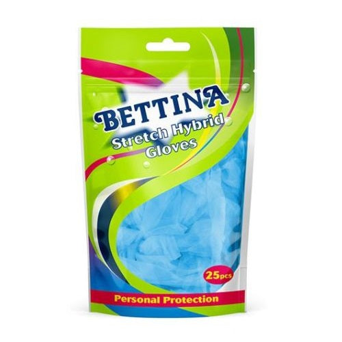 Arix Bettina Stretch Hybrid Disposable Gloves Blue Pack of 25 B360 | Latex-Free | Comfortable Fit | Personal Protection for Home-Kitchen and Cleaning