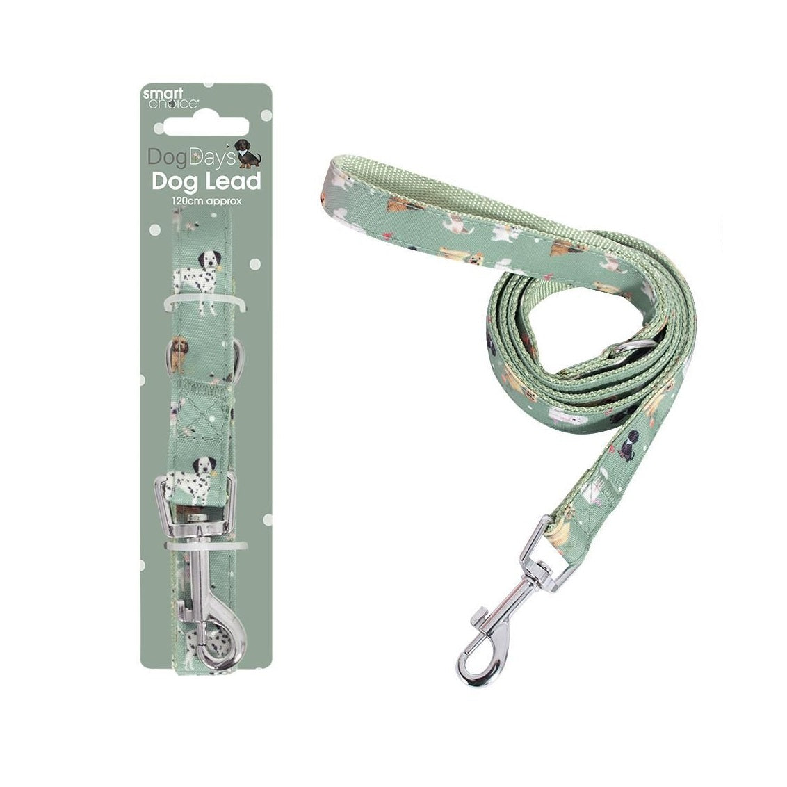 RSW Smart Choice Printed Dog Lead Green 120cm SC1678