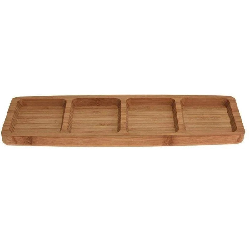Excellent Houseware Bamboo Serving Platter Natural 33cm x 10cm x 1.8cm 784610220