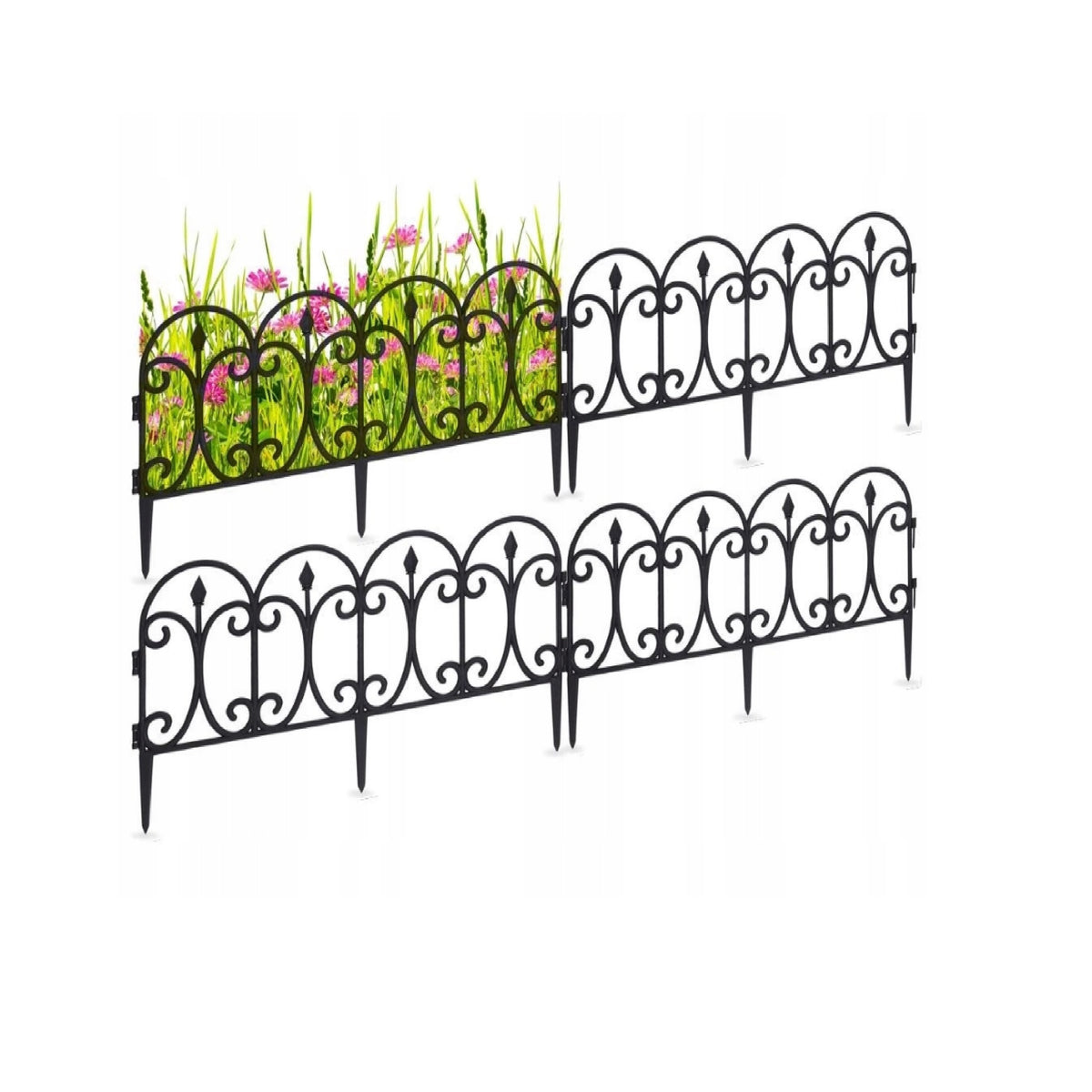 ProGarden Garden Border Black 60cm x 30cm Pack of 4 R10360410