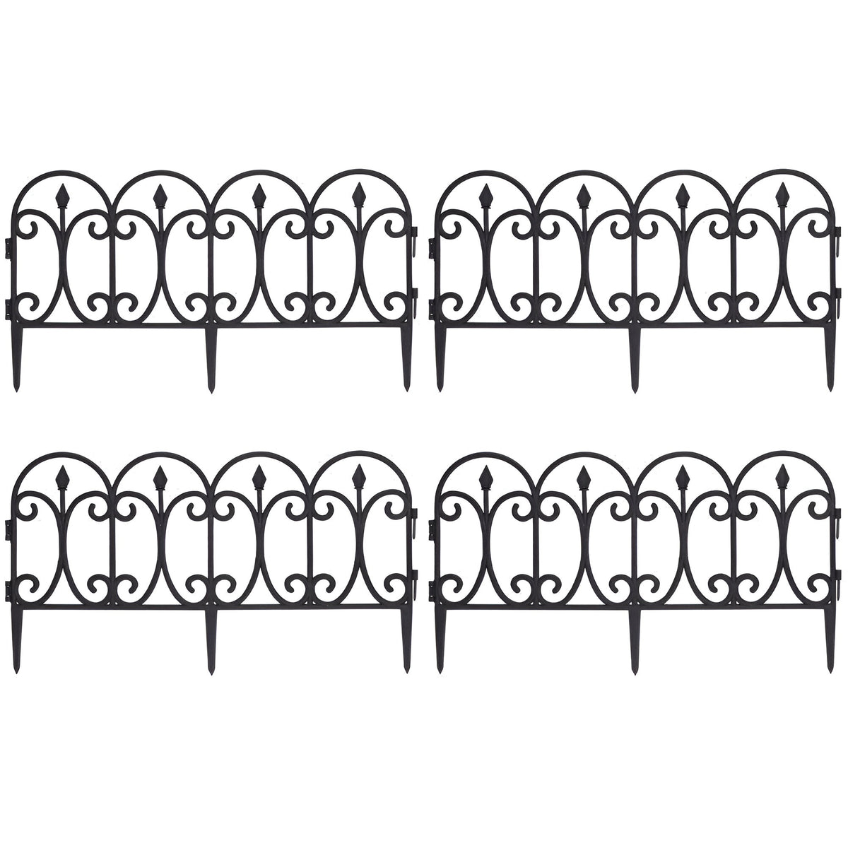 ProGarden Garden Border Black 60cm x 30cm Pack of 4 R10360410