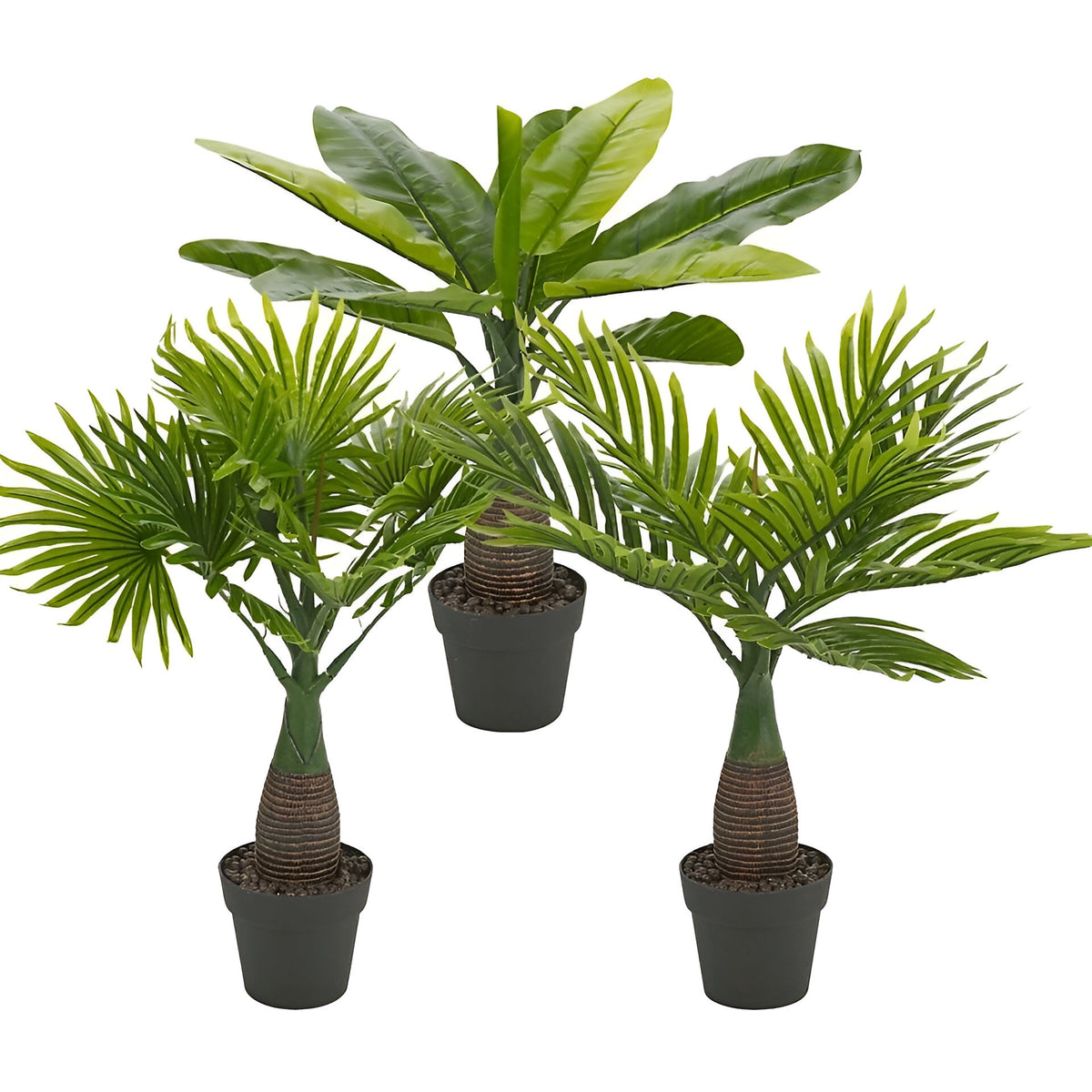 Botanical Decoration Artificial Palm Tree Plant Pot Assorted H40cm x W25cm  Pack of 1 317880060