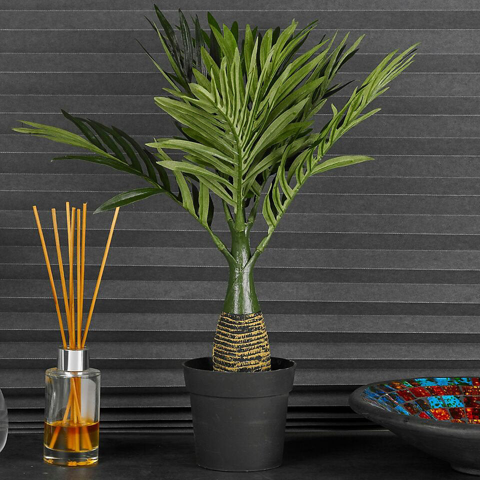 Botanical Decoration Artificial Palm Tree Plant Pot Assorted H40cm x W25cm  Pack of 1 317880060