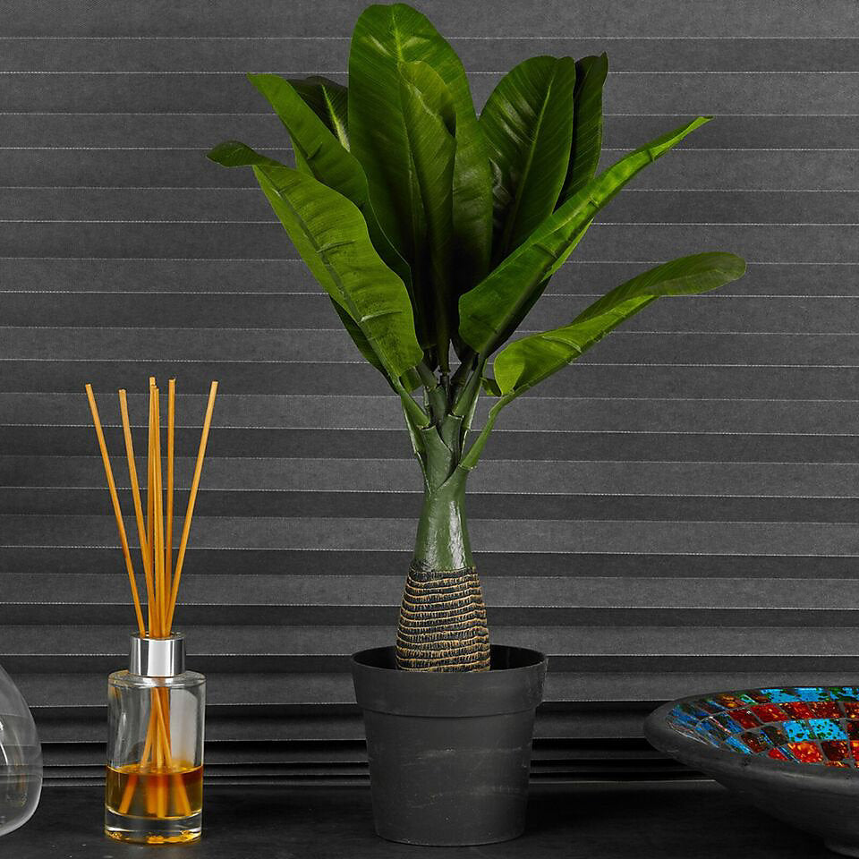 Botanical Decoration Artificial Palm Tree Plant Pot Assorted H40cm x W25cm  Pack of 1 317880060