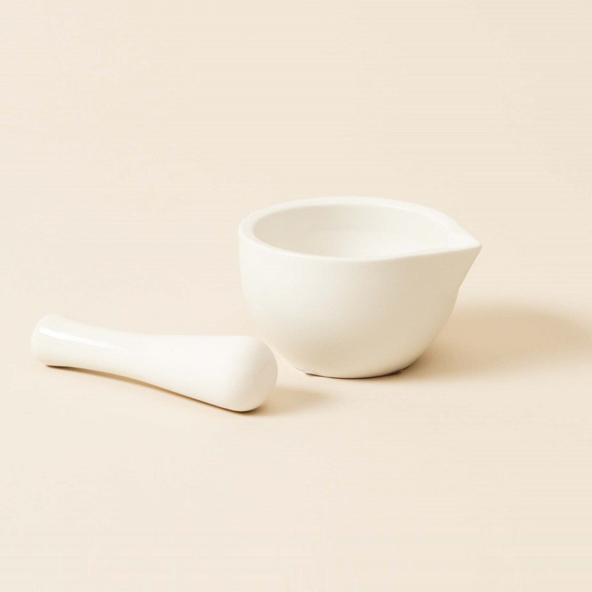 Excellent Houseware Porcelain Pestle and Mortar White 10cm x 6cm Q51200390