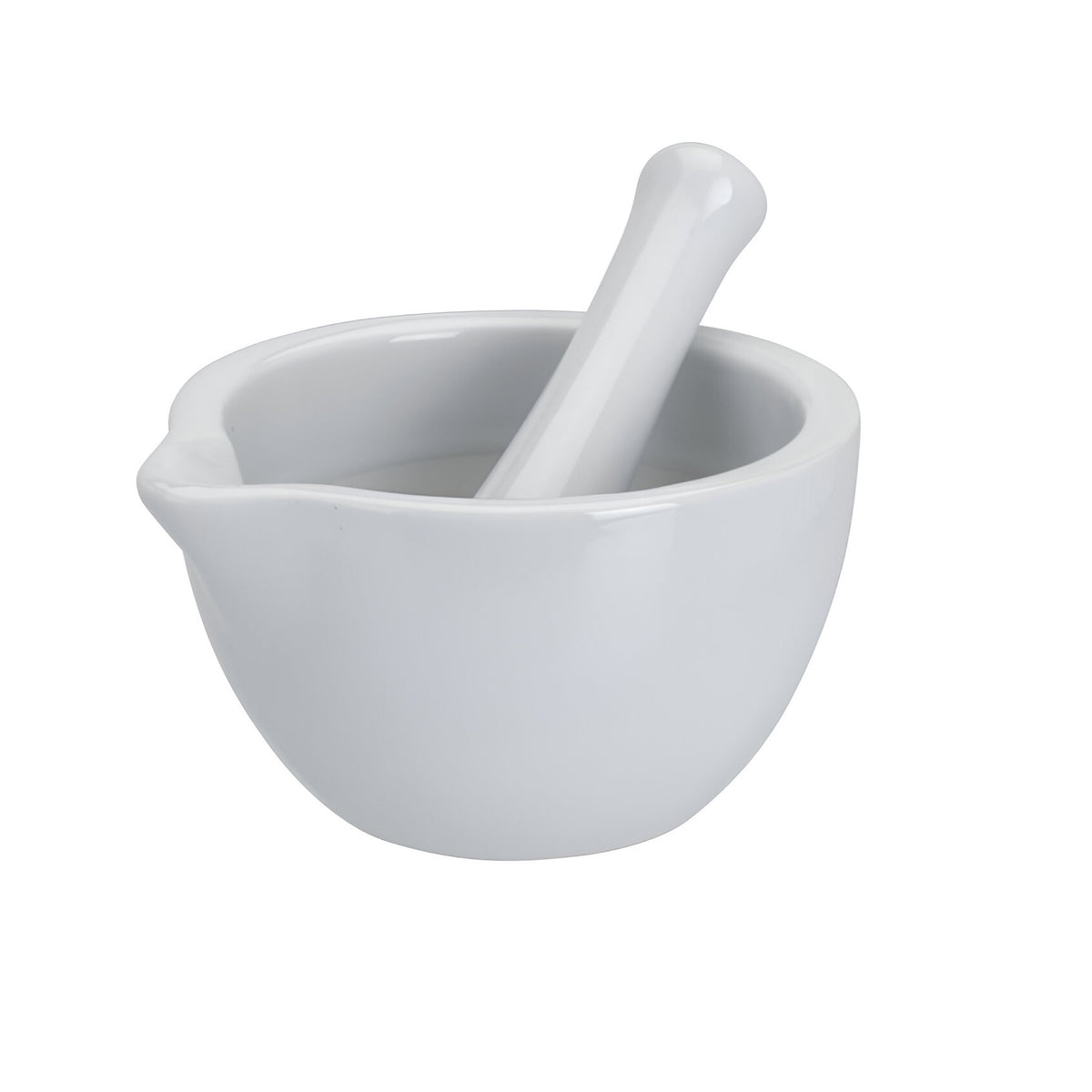 Excellent Houseware Porcelain Pestle and Mortar White 10cm x 6cm Q51200390