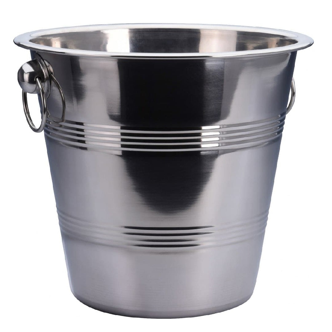 Stainless Steel Champagne Cooler Bucket Silver 22cm A12104090