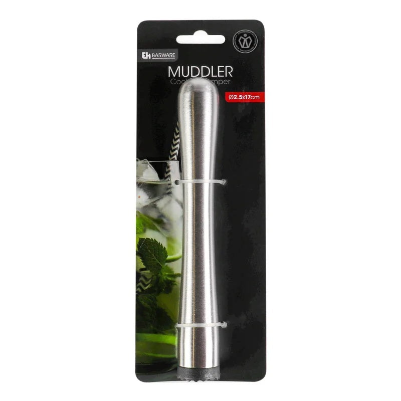 EH Barware Stainless Steel Muddler and Pestle Chrome 2.5cm x 17cm CY4655210