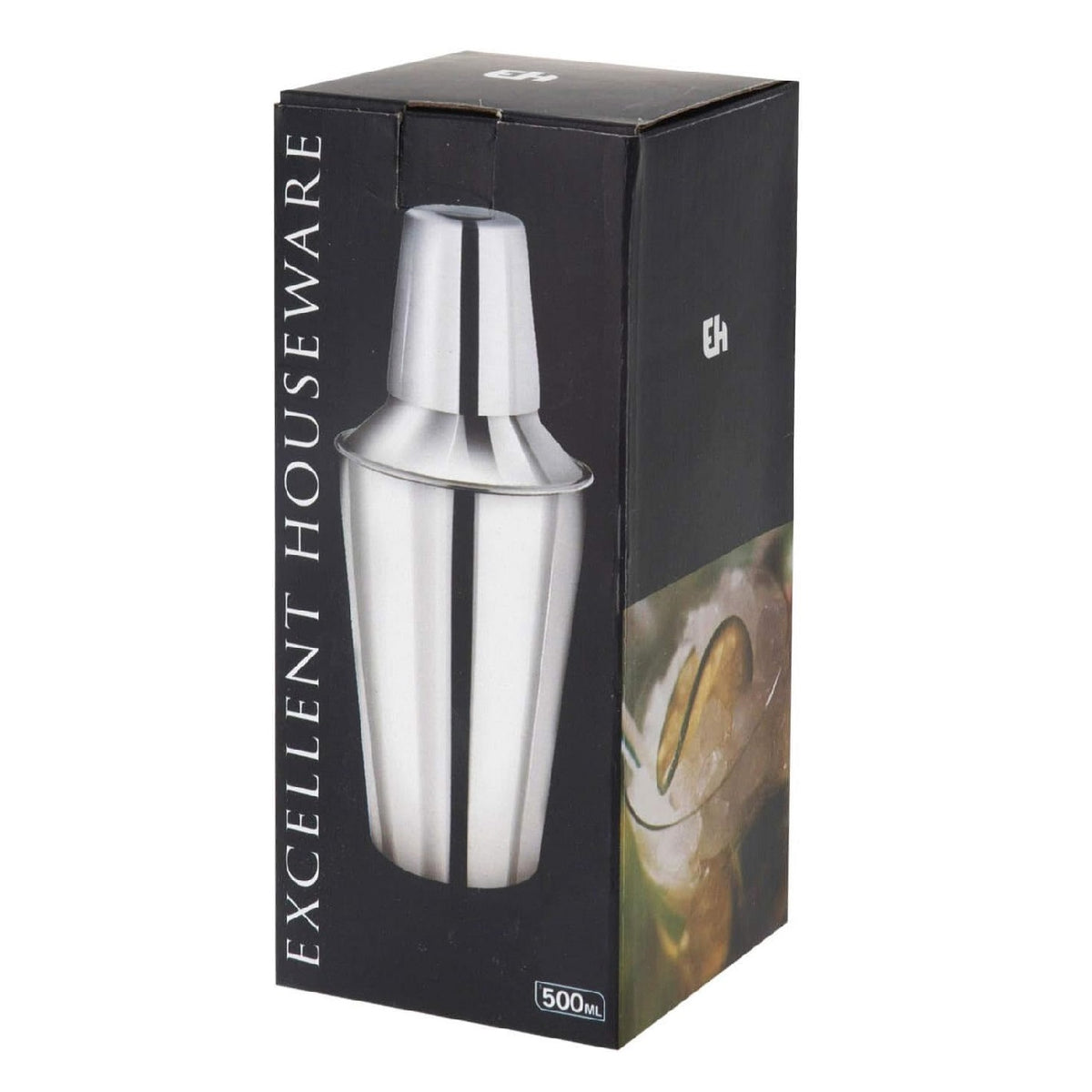 Excellent Houseware Stainless Steel Cocktail Shaker Silver H22cm 500ml A12800270