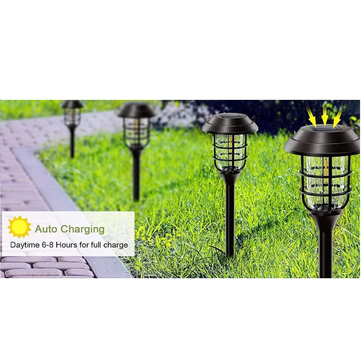 Progarden LED Solar Garden Light Black 43cm x 12cm DX7100040 | Warm White Solar Lantern | Outdoor Stake Lamp for Pathways-Patios and Lawns â€“ Black | Weather-Resistant Design | EcoFriendly Lighting