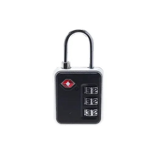 Proworld TSA Approved 3-Digit Combination Padlock Black DG2000120 | Resettable Luggage Lock for Travel | Secure Suitcase-Backpack and Baggage Lock