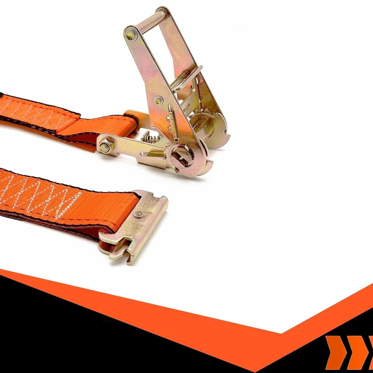 FX Tools Power Equipment Tension Strap with Ratchet Buckle and Hooks Orange 5Mtr C22000770 | Heavy Duty Tie Down Strap | For Securing Cargo-Luggage-Trailers and Equipment