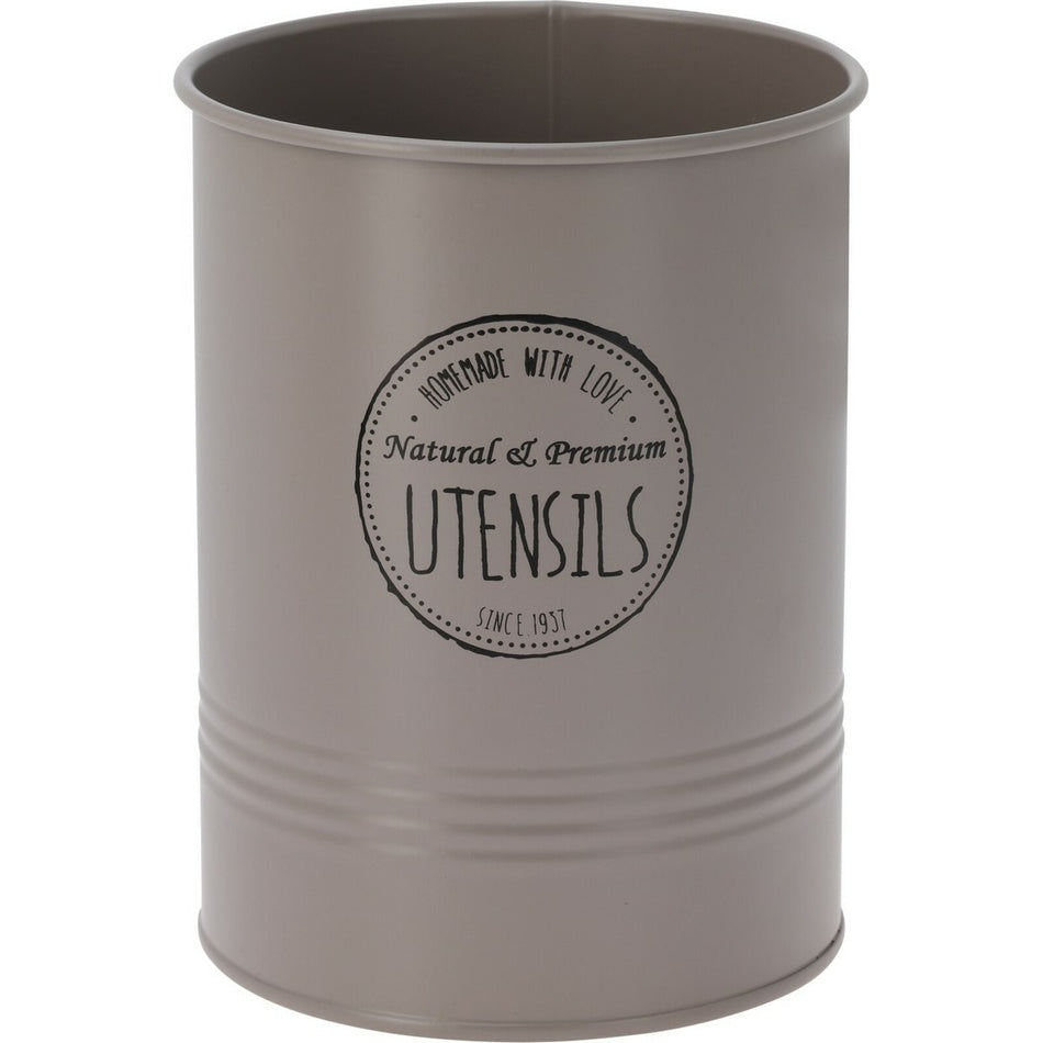 Natural and Premium Home Made with Love Metal Cutlery Holder Matte Finish Assorted Colours 12cm x 17cm Pack of 1 C80653740 | Kitchen Storage Tins