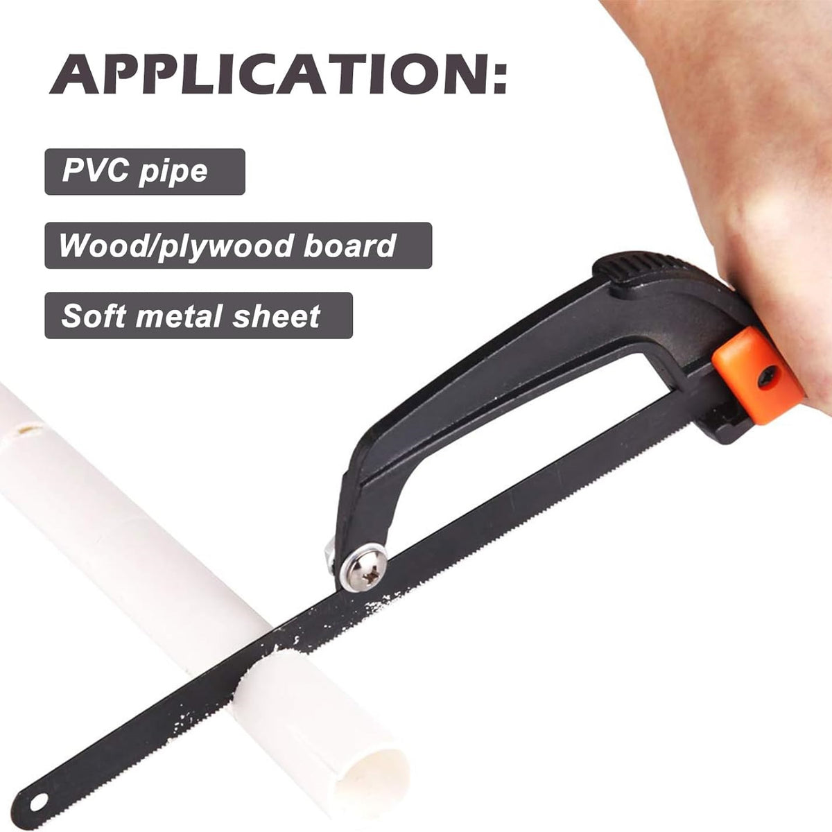FX Tools Power Equipment Bi-Metal Hand Saw Orange and Black 300mm x 12.5mm C22000630 | For Metal-Wood and Plastic | With Ergonomic Non-Slip Handle