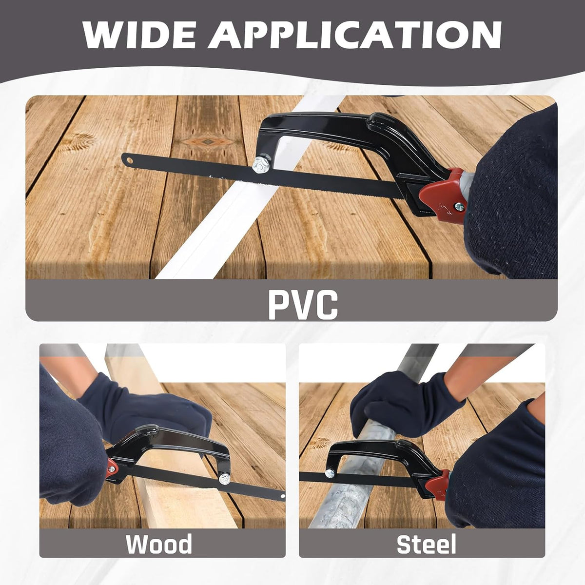 FX Tools Power Equipment Bi-Metal Hand Saw Orange and Black 300mm x 12.5mm C22000630 | For Metal-Wood and Plastic | With Ergonomic Non-Slip Handle
