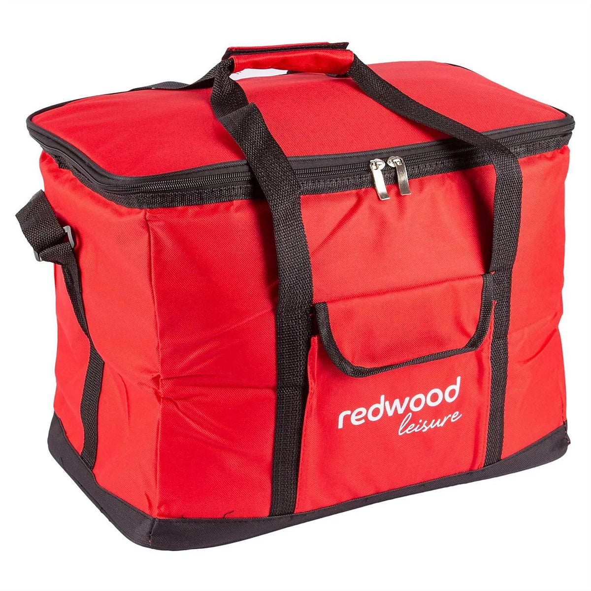 Redwood Leisure Cool Bag with Shoulder Strap Red 30Ltr CB330 | Light to Carry | Durable | Multipurpose | Insulated Bag Keeps your Food and Drinks Cool | Use with or without Ice | Protects Contents from Heat | Easy Wipe Clean Interior | Handy Shoulder Strap and Carry Handles | Front Pocket with Velcro Fastening | Portable and Lightweight