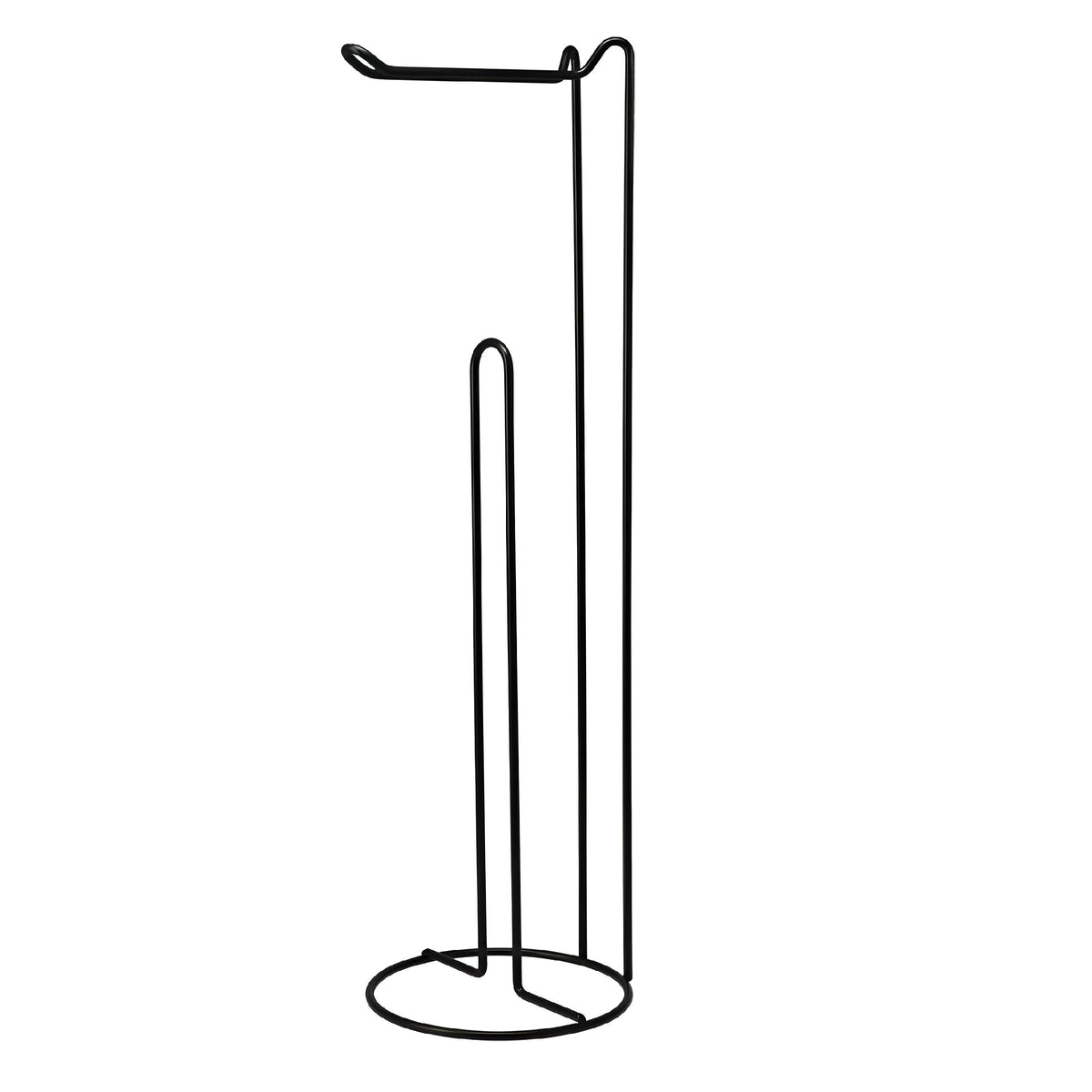 Bathroom Solutions Metal Toilet Paper Holder Black H54cm x D15cm C80653500