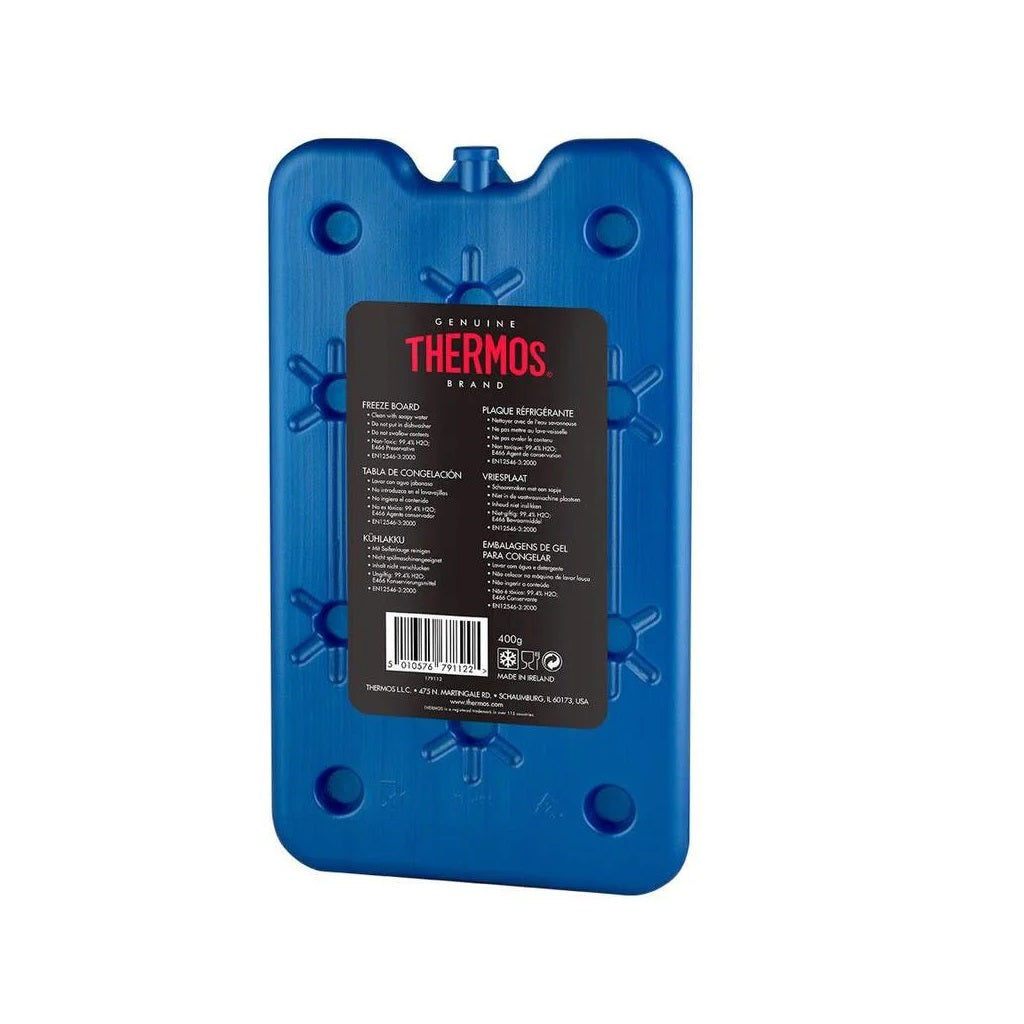 Thermos Reusable Ice Pack Freeze Board Blue 400g 179112 | Long-Lasting Cooling Gel Pack | For Coolers-Lunch Bags and Travel | BPA-Free