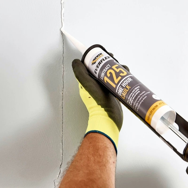 Everbuild Everflex 125 One Hour Caulk Multicoloured 400ml 125C4 | Fast-Drying Acrylic Sealant | Flexible Gap Filler | For Walls-Ceilings and Skirting Boards