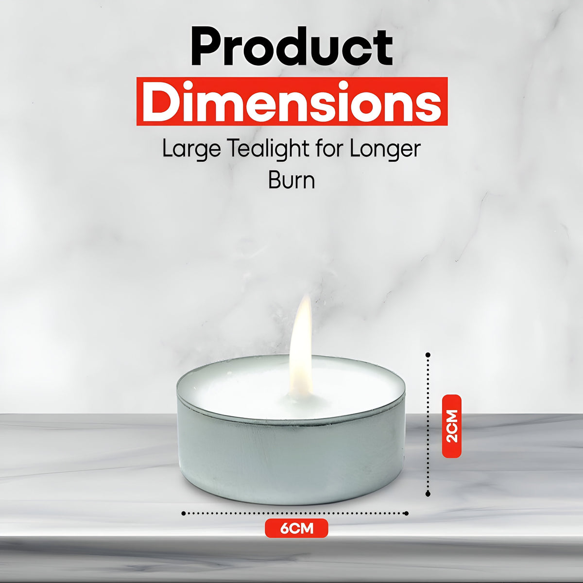 Prices Maxi Lights Candle Set White H2cm x D6cm Pack of 12 TEM121228 | Up to 10 Hours Burn Time