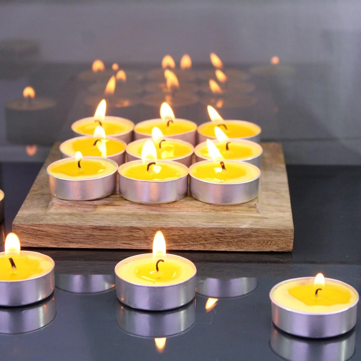 Prices Citronella Tealight Candles Yellow Pack of 10 SUN101018 | Natural Java Citronella Oil | Outdoor and Indoor Use | Insect and Mosquito Repellent | Long-Lasting Scented Yellow Tealights