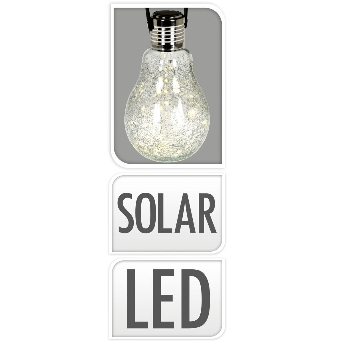 Pro Garden Solar Glass Bulb with 30 LED Warm White AF5000630