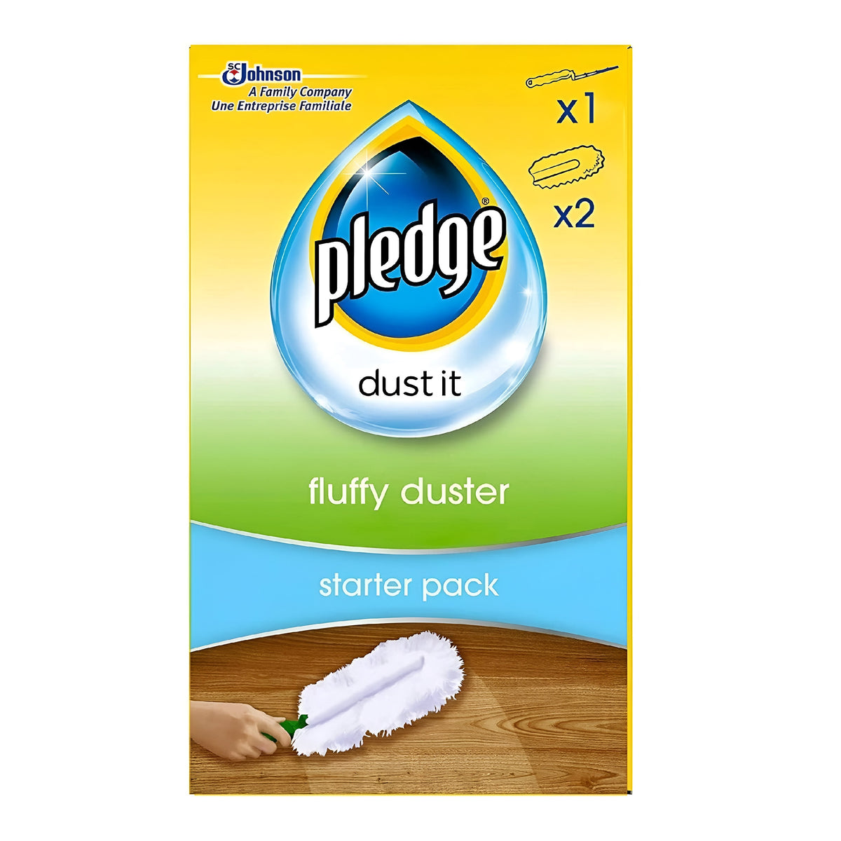 Pledge Fluffy Duster Starter Pack Plus 2 Refills Assorted 48480