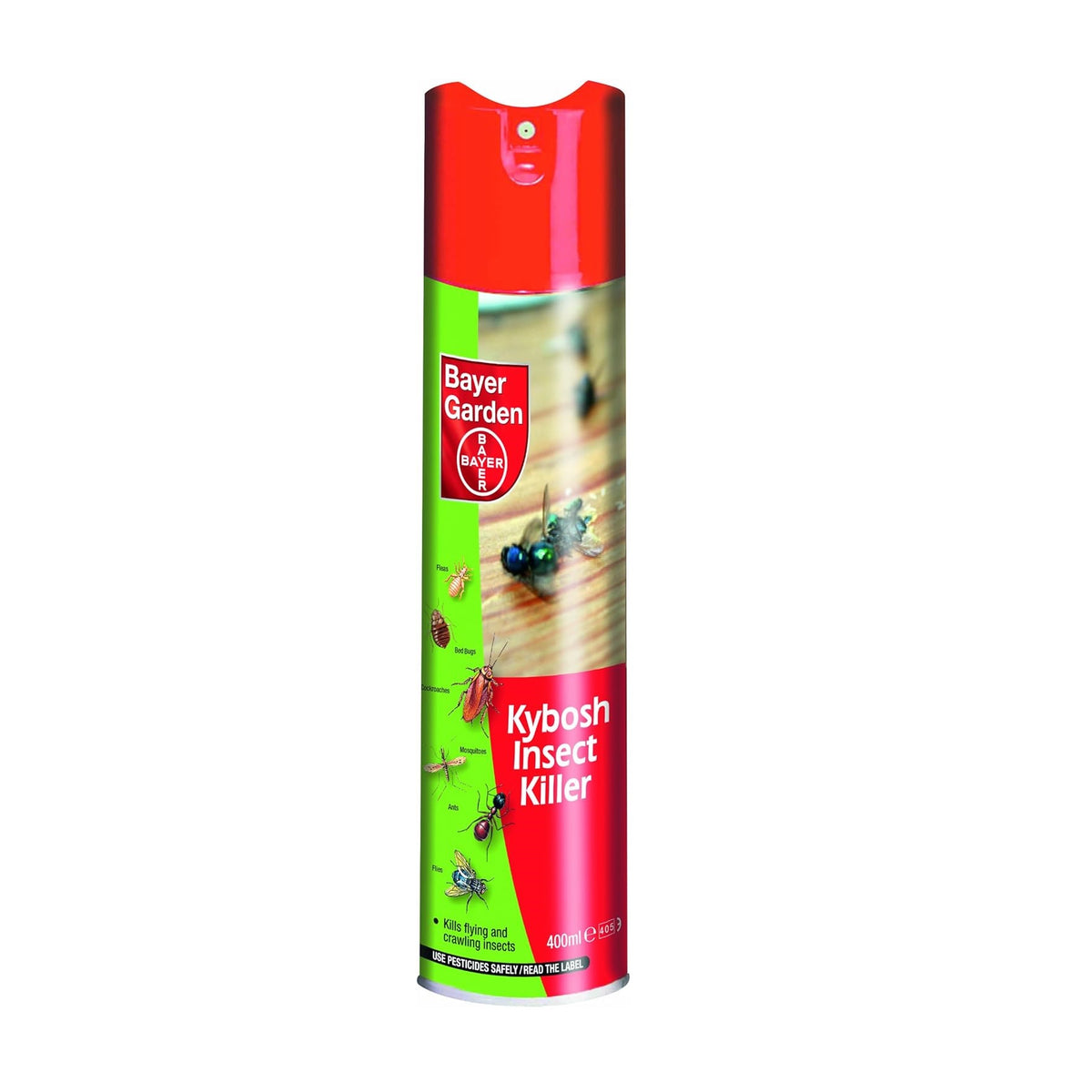 Bayer Garden Kybosh Insect Killer Spray Multicoloured 400ml 86600249 | Aerosol for Flying and Crawling Insects | Fast-Acting Formula for Indoor and Outdoor Use