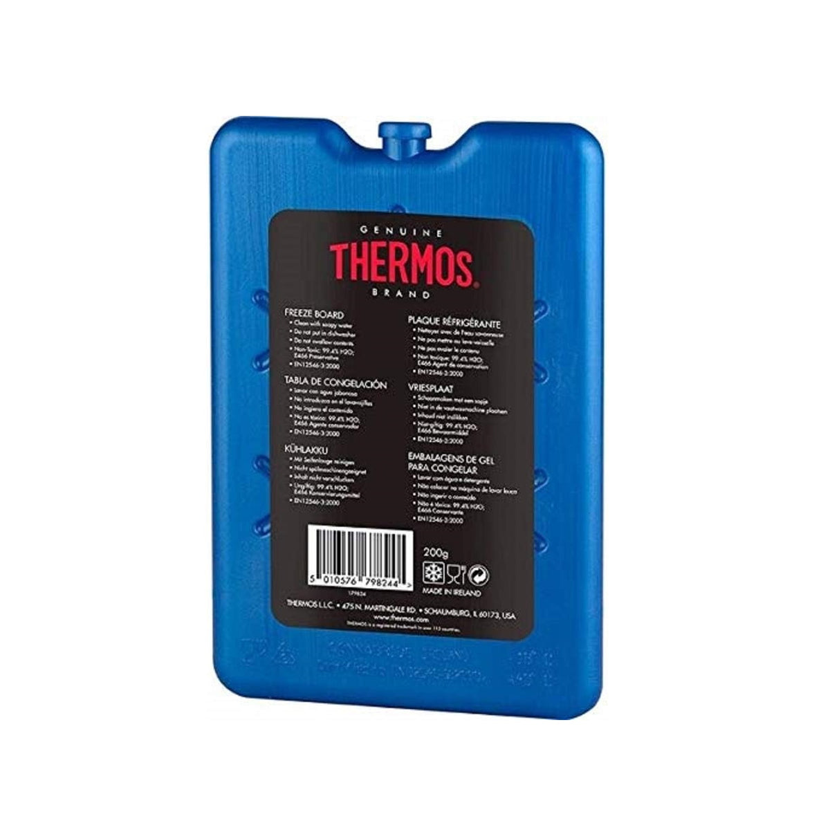 Thermos Reusable Ice Pack Freeze Board Blue 200g 179824 | Long-Lasting Cooling Gel Pack | For Coolers-Lunch Bags and Travel | BPA-Free