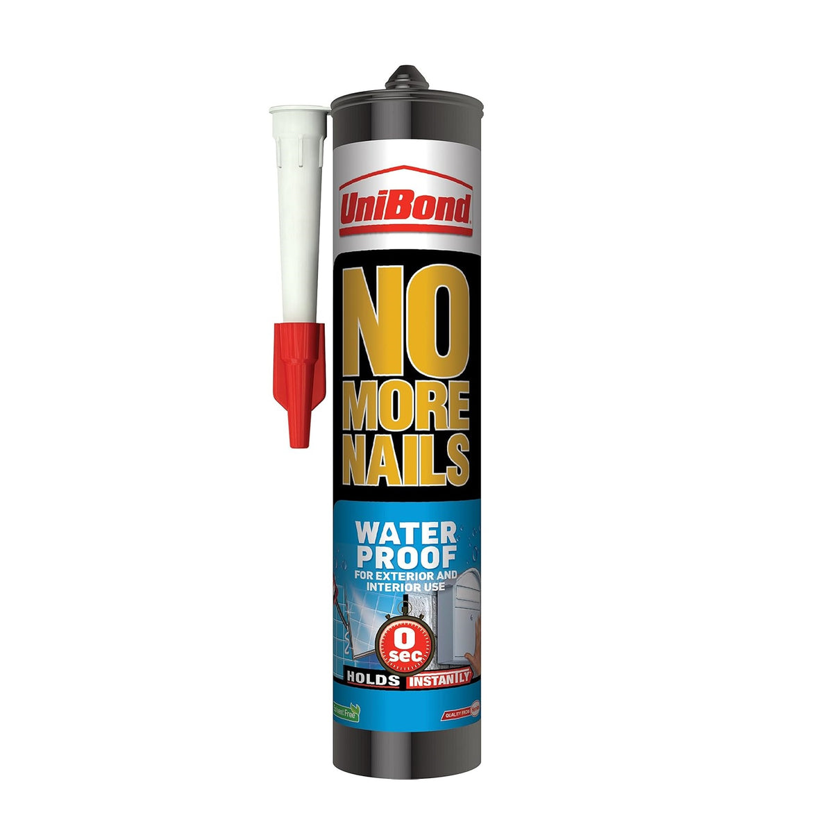 UniBond No More Nails Waterproof Adhesive Cartridge White 300ml 2675535 | Grab Glue for Interior and Exterior Use