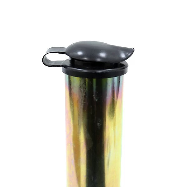 JVL Heavy Duty Multi-Fit Ground Soil Spear Spike with Plastic Adaptor Golden and Black 39cm x 4.3cm 19-180 | To Fit 32mm and 40 mm Pole Diameters