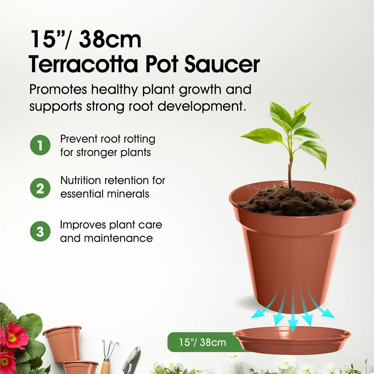 Whitefurze Saucer for Pot Terracotta 15-Inch G041283