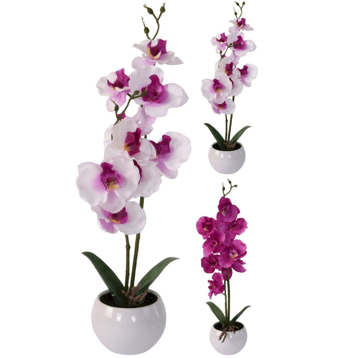 Botanical Decoration Artificial Orchid Plant in Pot Assorted Colours 11cm x 39cm 317353840