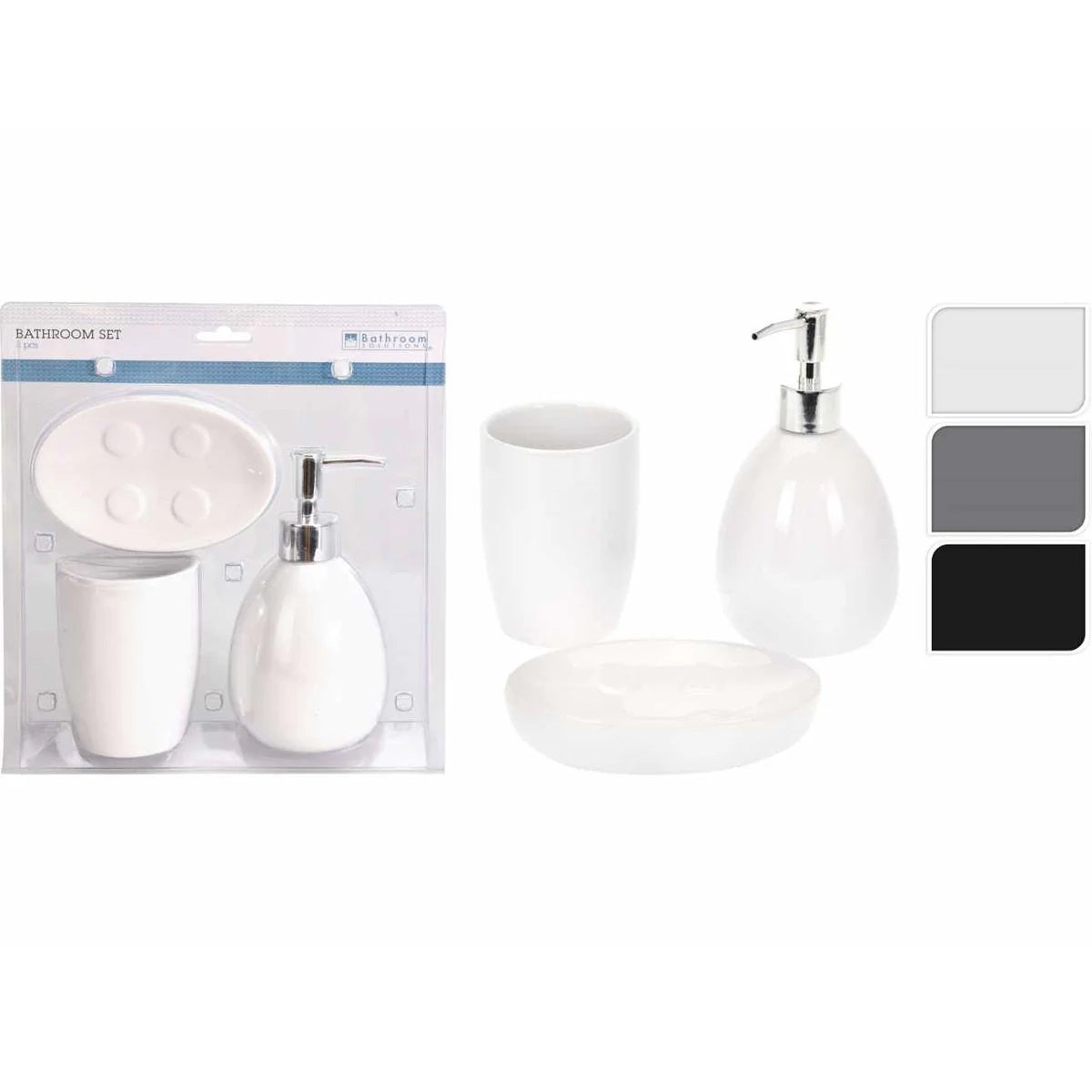 Bathroom Solutions Dolomite Bathroom Set Assorted Colours 3-Piece 795600090