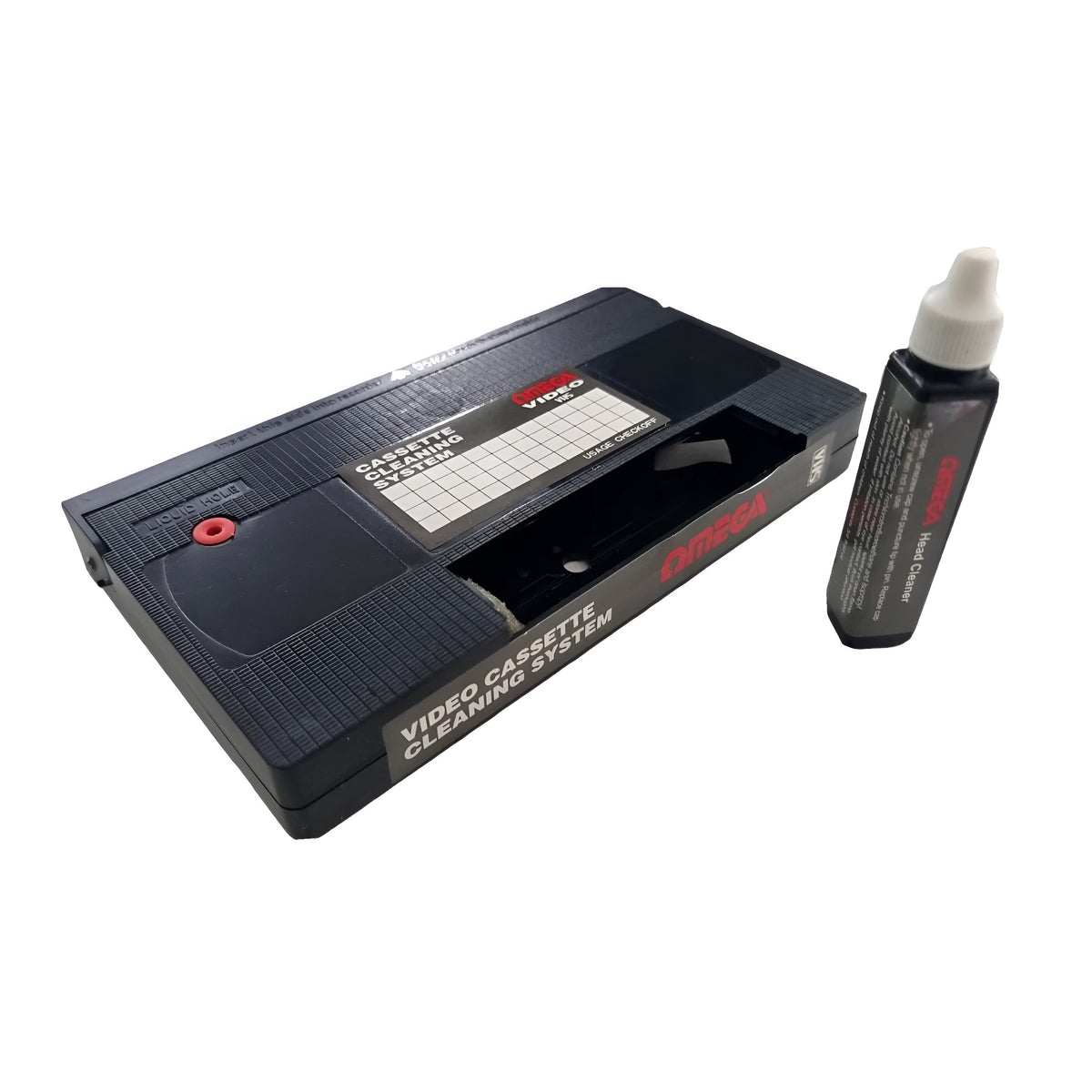Omega VHS VCR Video Cassette Cleaning System 23022 | Exclusive Wet-Dry Cleaning System